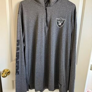 NFL Raiders Gray Zip Up Sweater